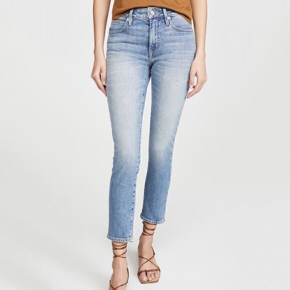 SLVRLAKE Lou Lou Mid Rise Slim Jeans in Catalina Wash - Picture 1 of 10